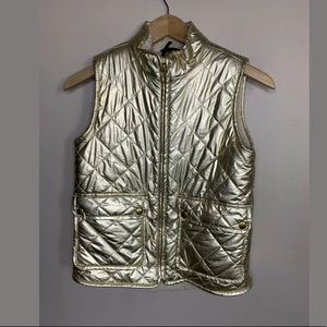 CREWCUTS Gold Puffer Vest Girls Size 10